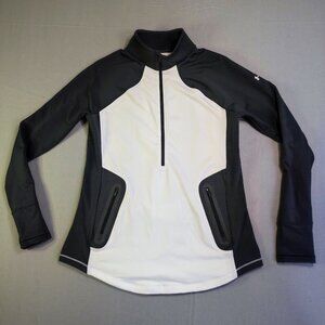 Under Armour ColdGear Reactor sweatshirt women's size L Fitted, black & white